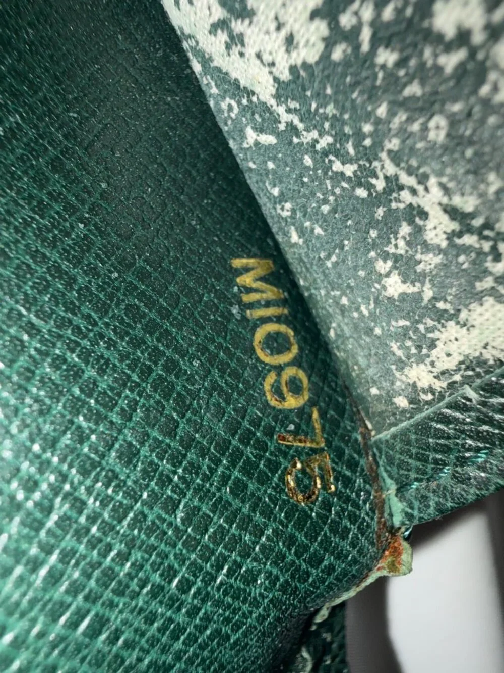 Men's or Women's Louis Vuitton Hunter Green Checkbook Cover, Wallet, July 1995